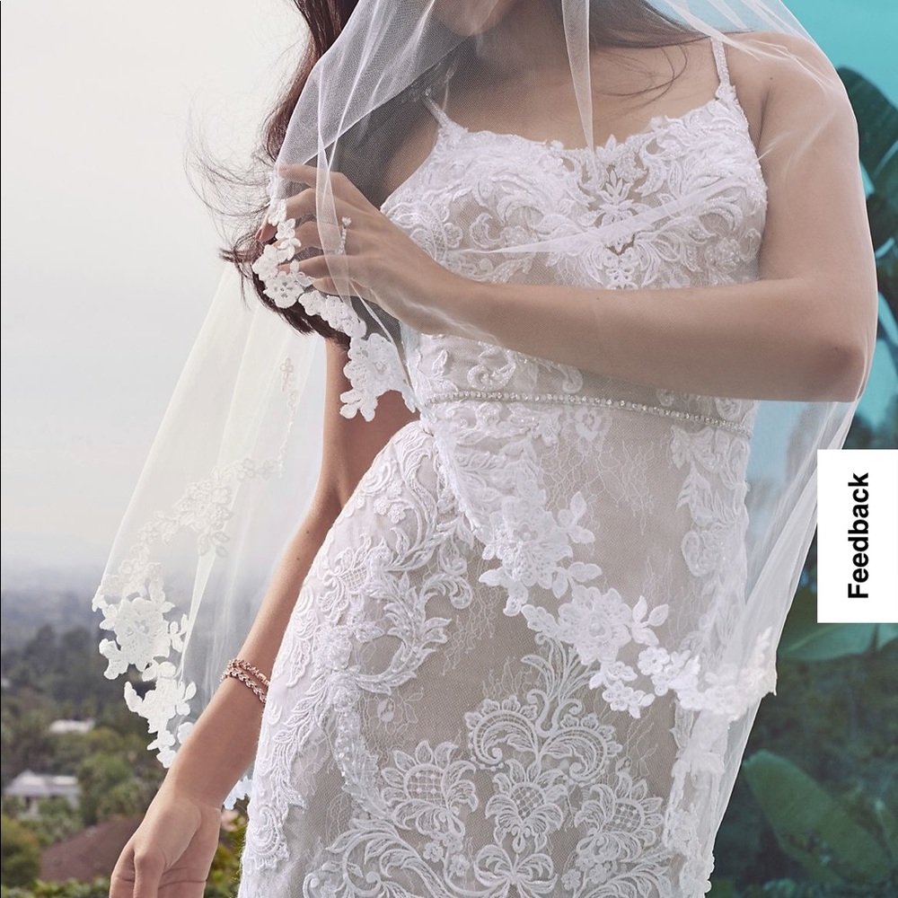 Beautiful Wedding Dress- Galina Signature Lace Mermaid with Slip - Picture 3 of 14